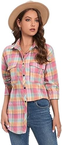 Cozy Chic: Oyamiki Womens Oversized Flannel Review插图2