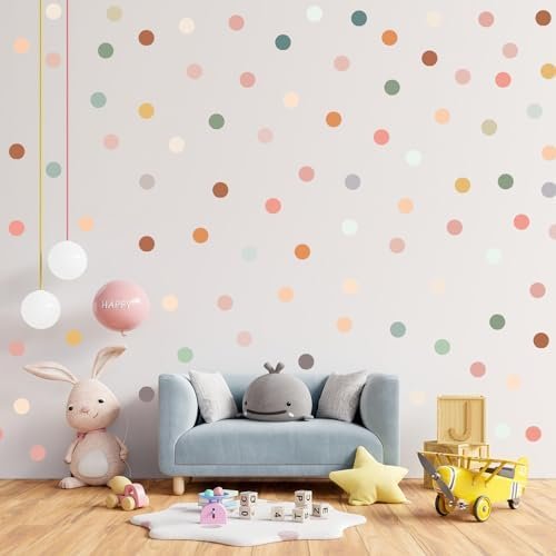 Review: 240 Colorful Rainbow Polka Dot Wall Stickers for Kids’ Bedrooms and Living Rooms插图3