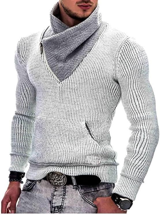 Cozy Vibes: Review of the Men’s High Neck Knitted Sweater插图1